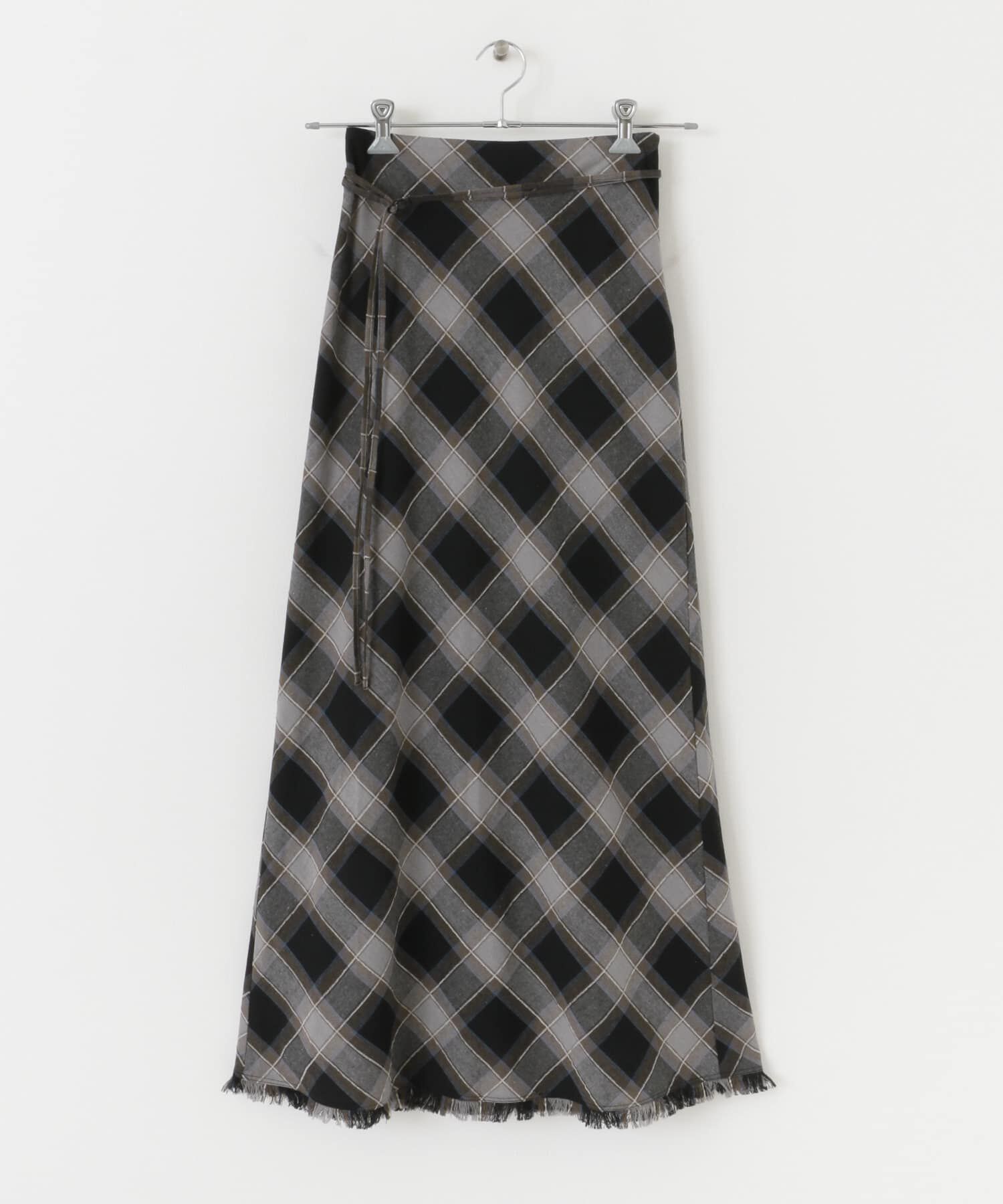URBAN RESEARCH「バイアスチェックフリンジスカート」|スカート|