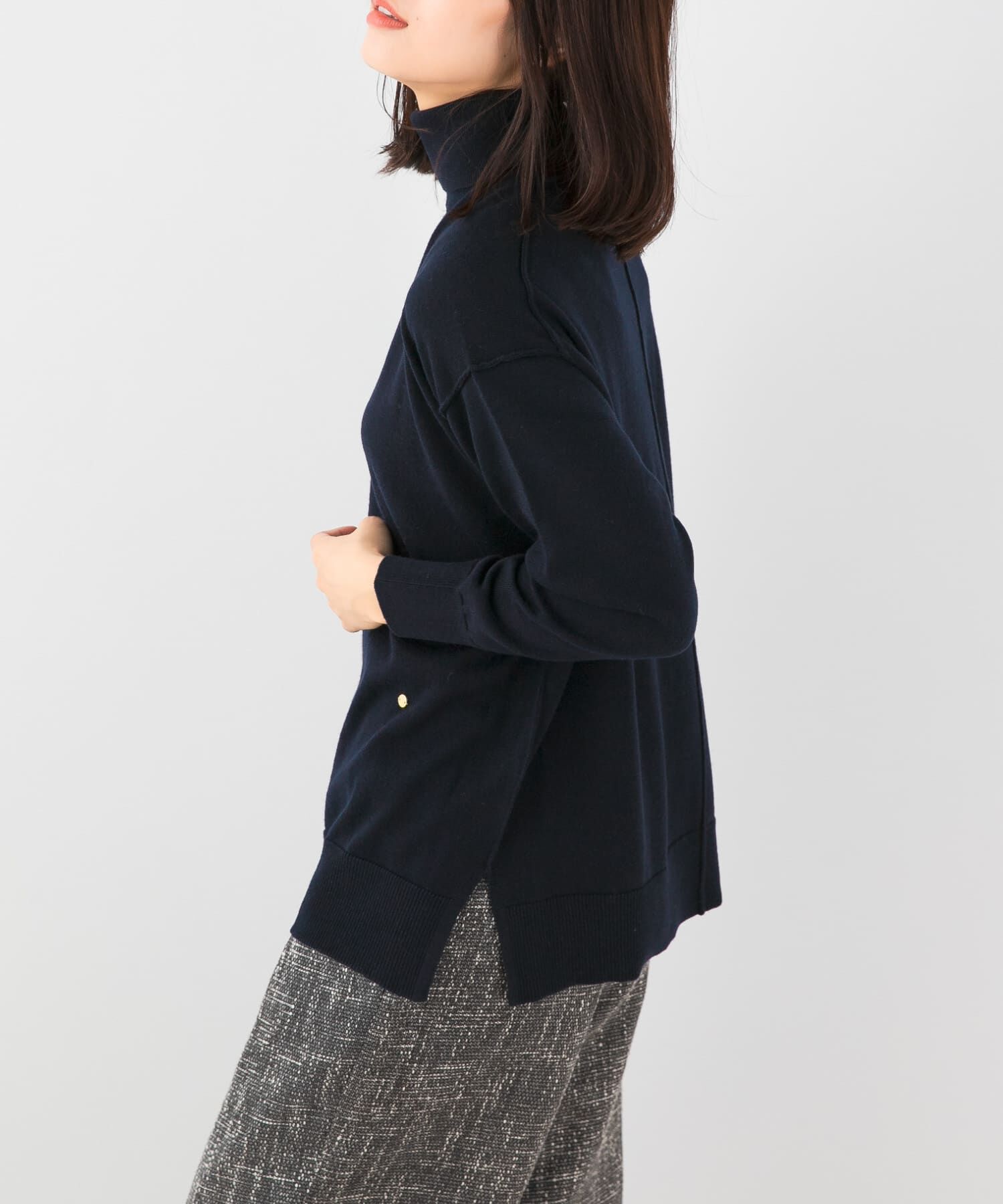 URBAN RESEARCH ROSSO「F by ROSSO　ウォッシャブル抗ピルタートルニット」|ニット・セーター|