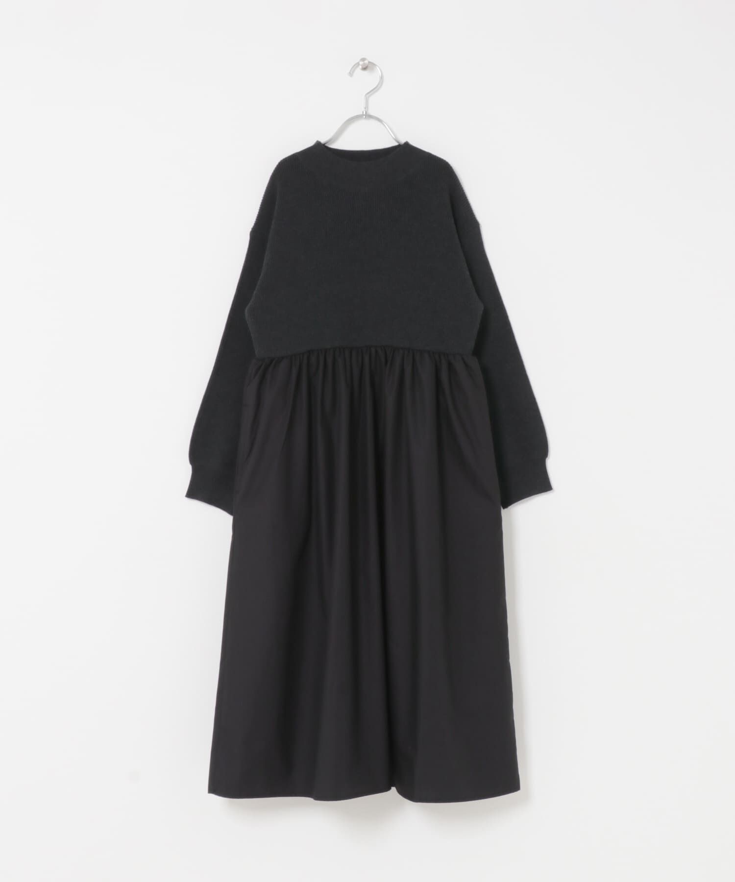 URBAN RESEARCH DOORS「『WEB/一部店舗限定』『親子リンク』ニットドッキングワンピース(KIDS)」|ワンピース|ブラック