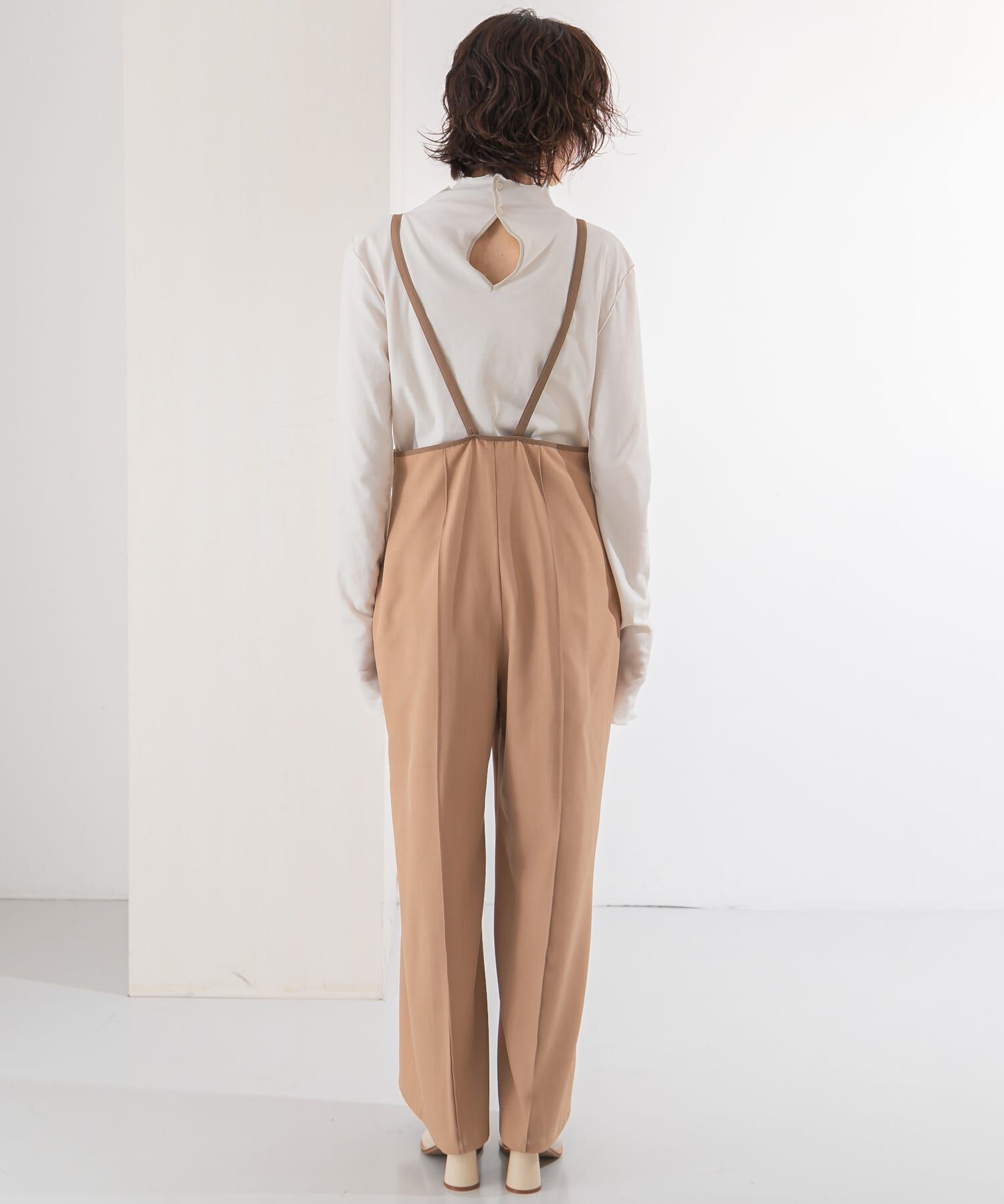  「ピンタックハイウエストサロペット」|スカート|