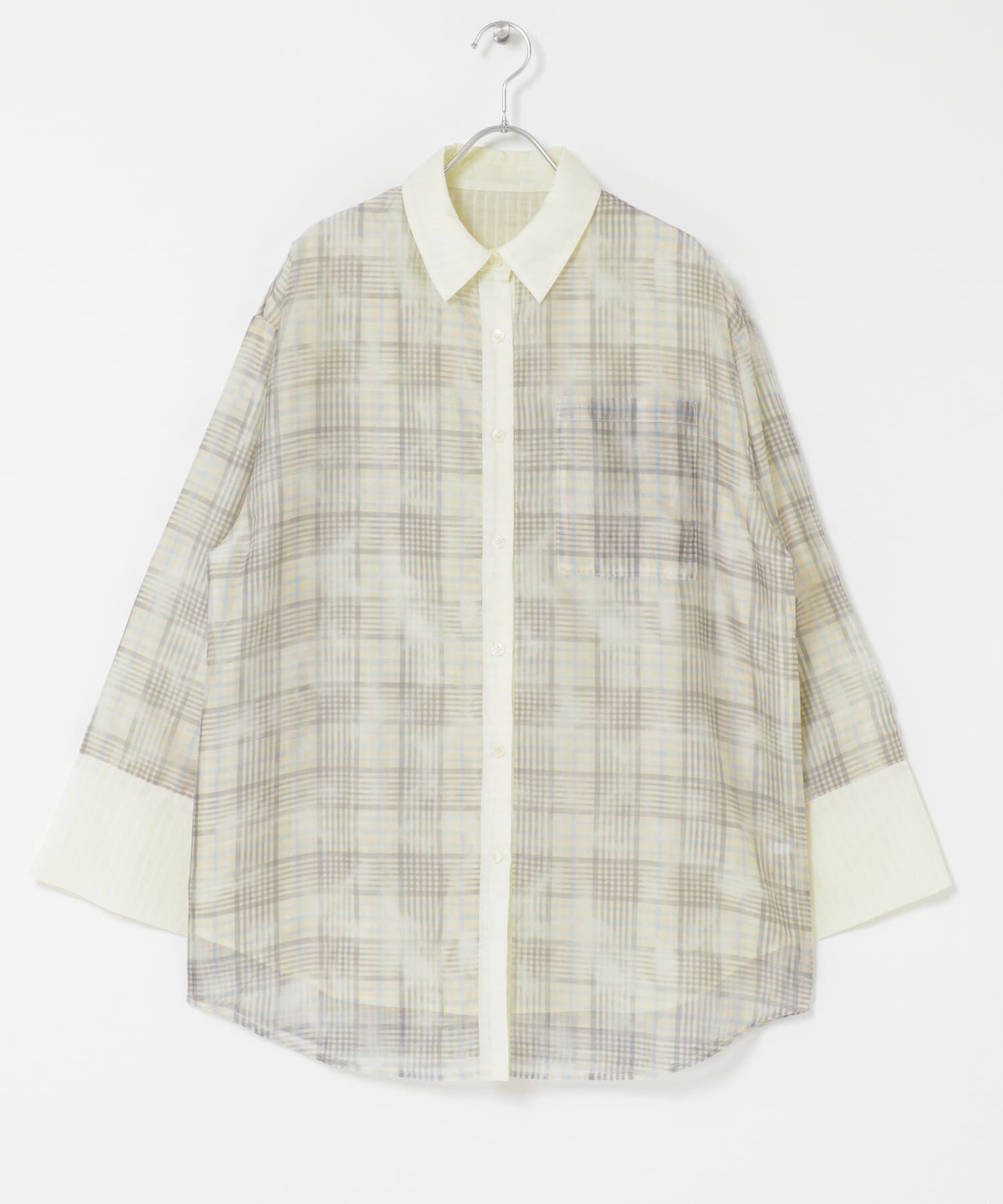  「シアーチェックレイヤードシャツ」|シャツ・ブラウス|