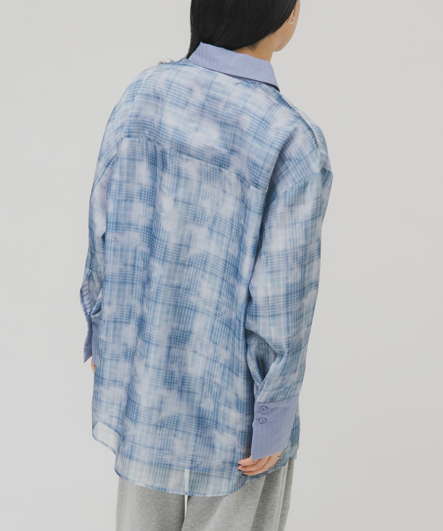  「シアーチェックレイヤードシャツ」|シャツ・ブラウス|