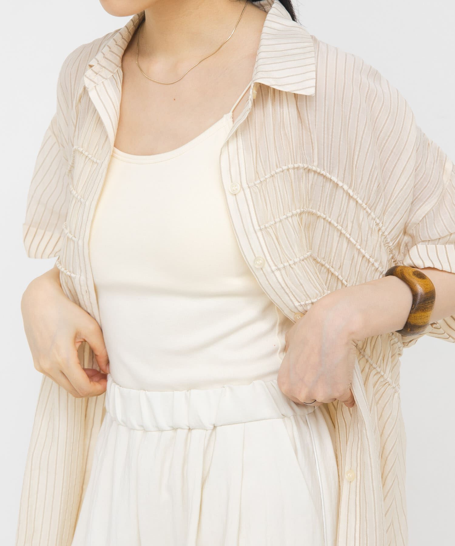  「スパゲティストラップカップ付きキャミ」|キャミソール|