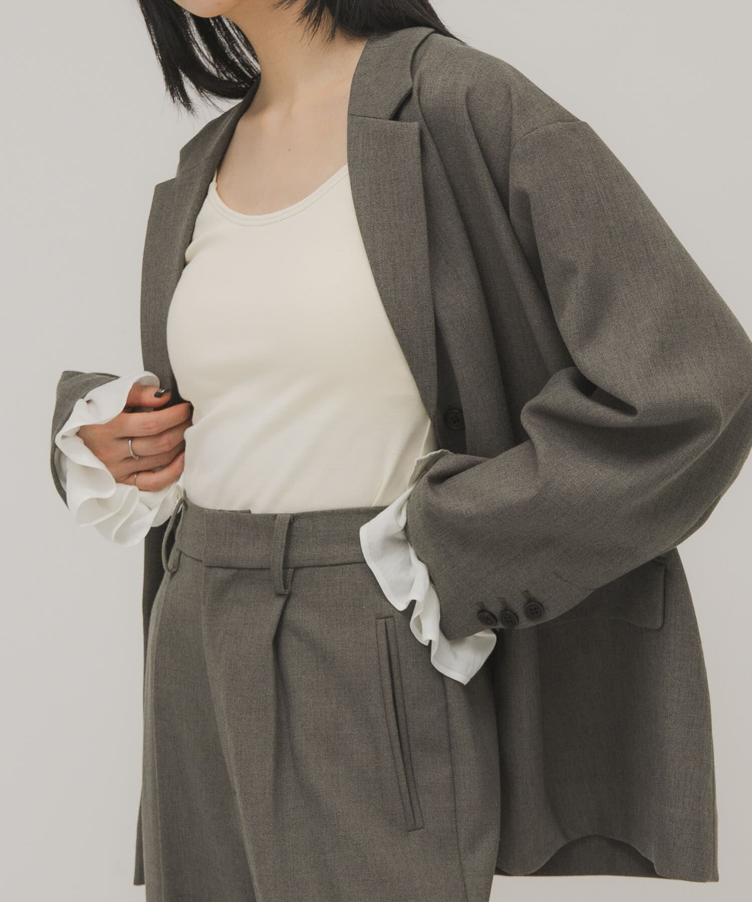  「スパゲティストラップカップ付きキャミ」|キャミソール|