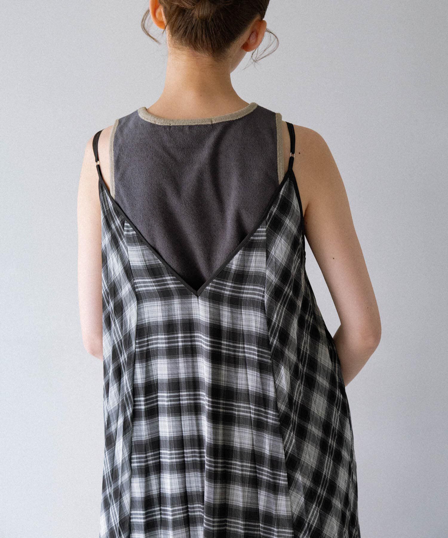 「チェックプリーツキャミワンピース」|その他|