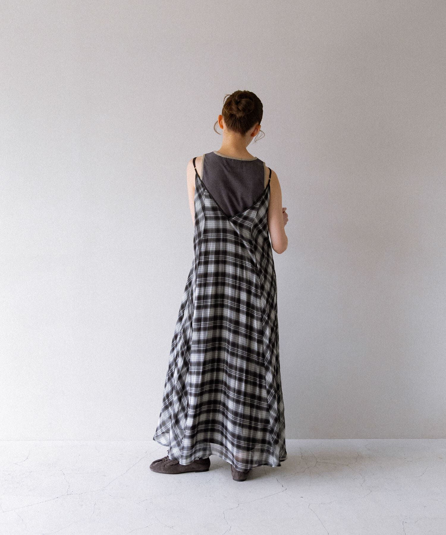  「チェックプリーツキャミワンピース」|その他|