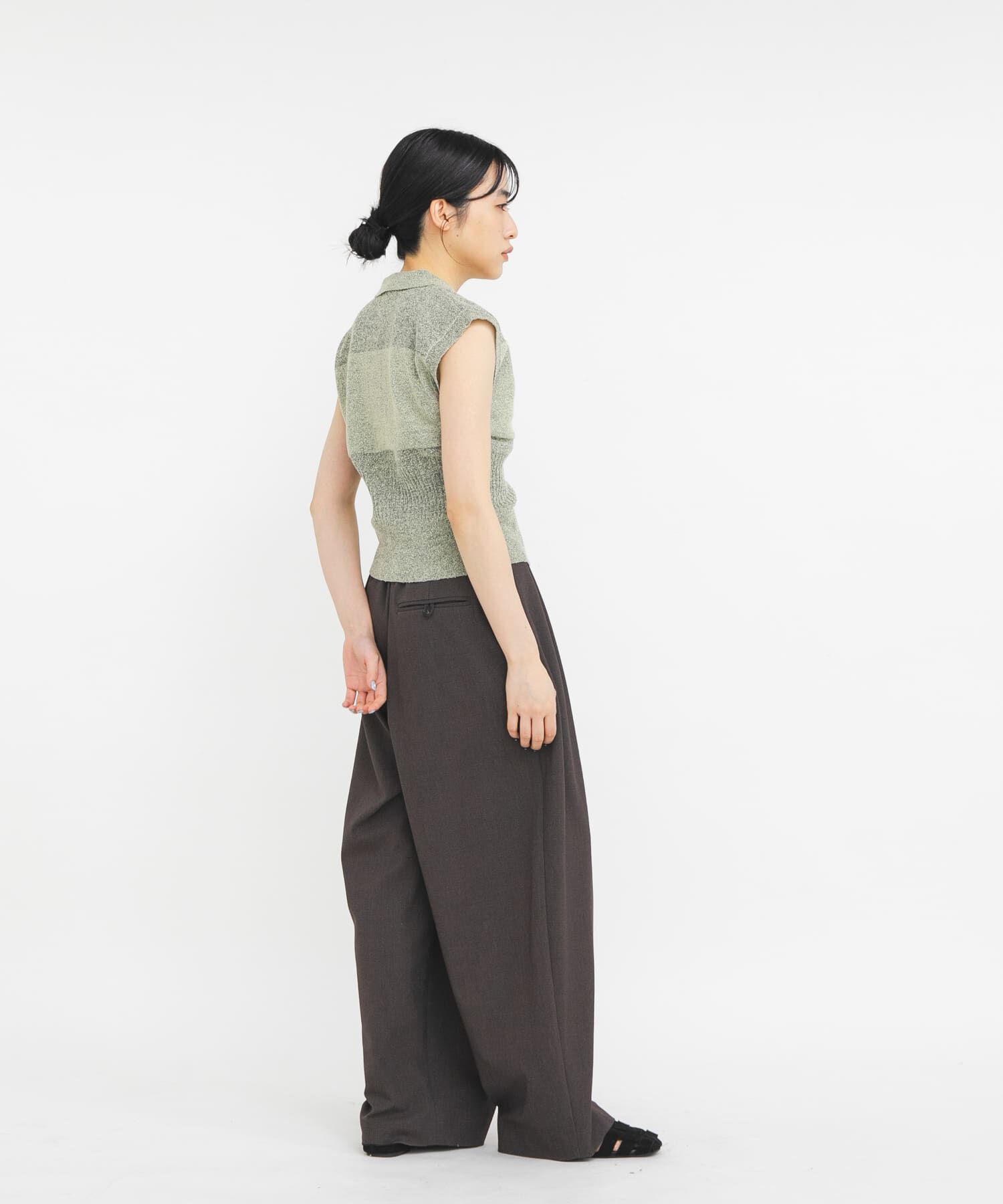  「スリーブレスニットシャツ」|ニット・セーター|