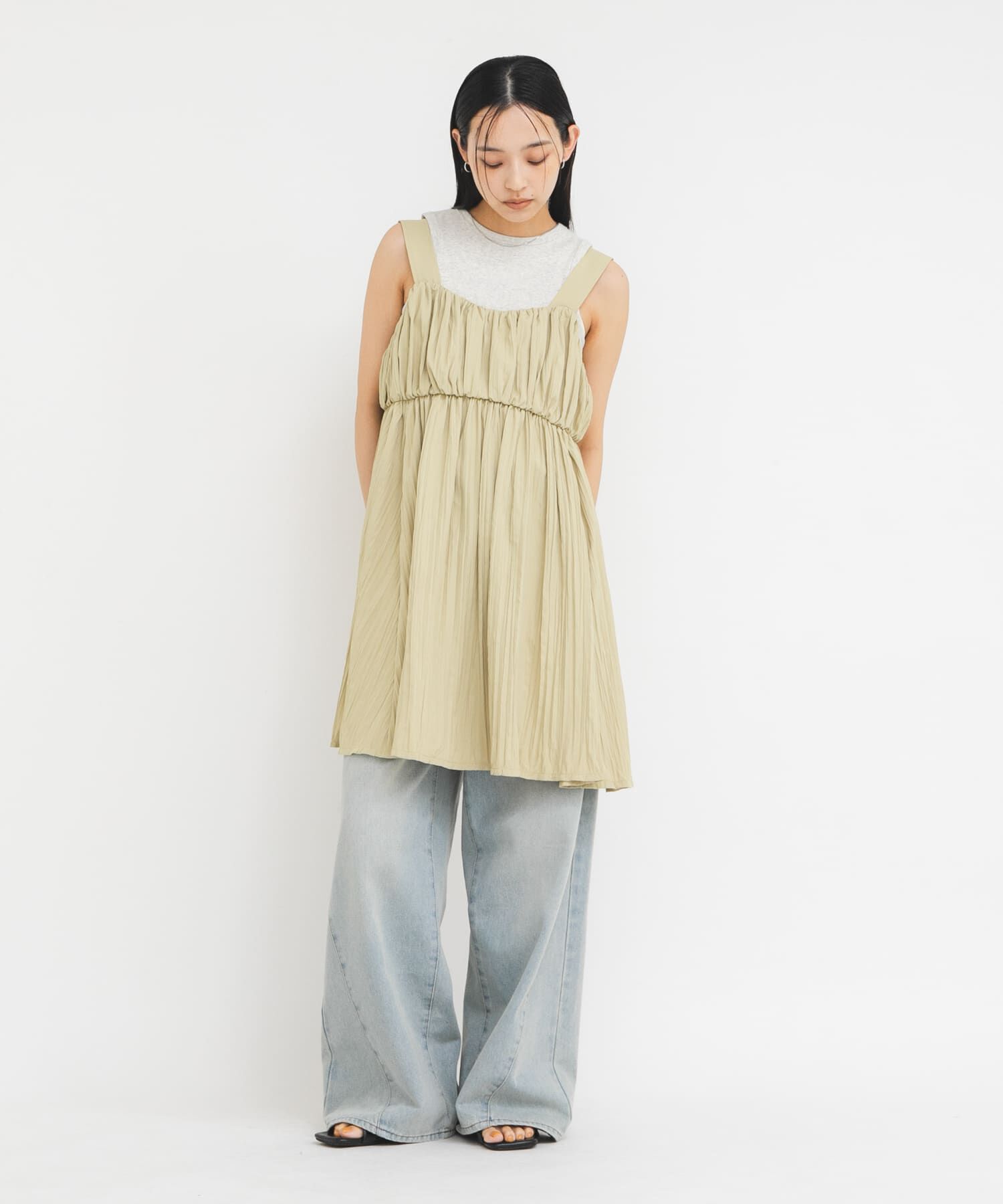  「クリンクルミニワンピース」|ワンピース|