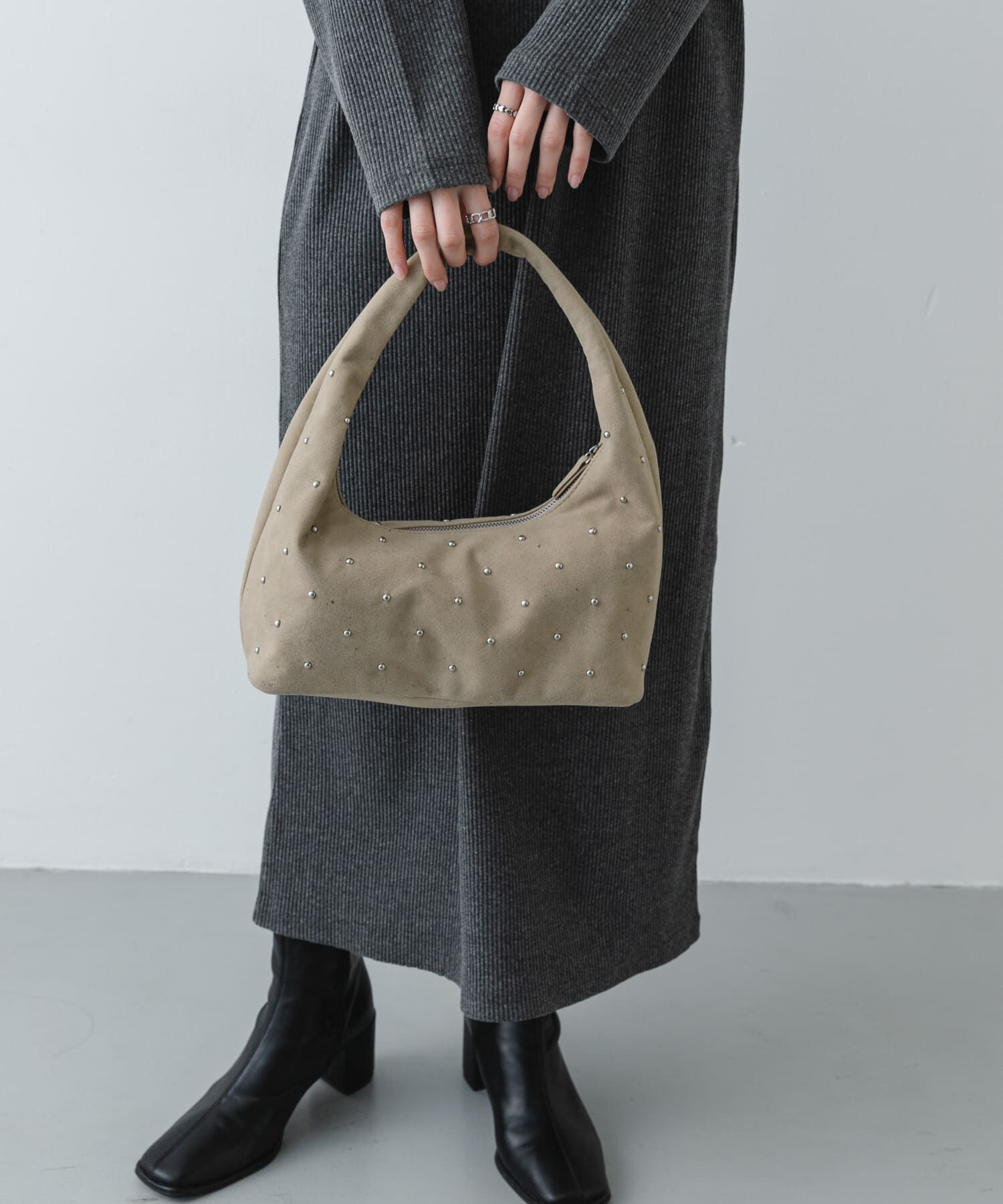 SENSE OF PLACE by URBAN RESEARCH「スタッズラウンドバッグ」|ハンドバッグ|