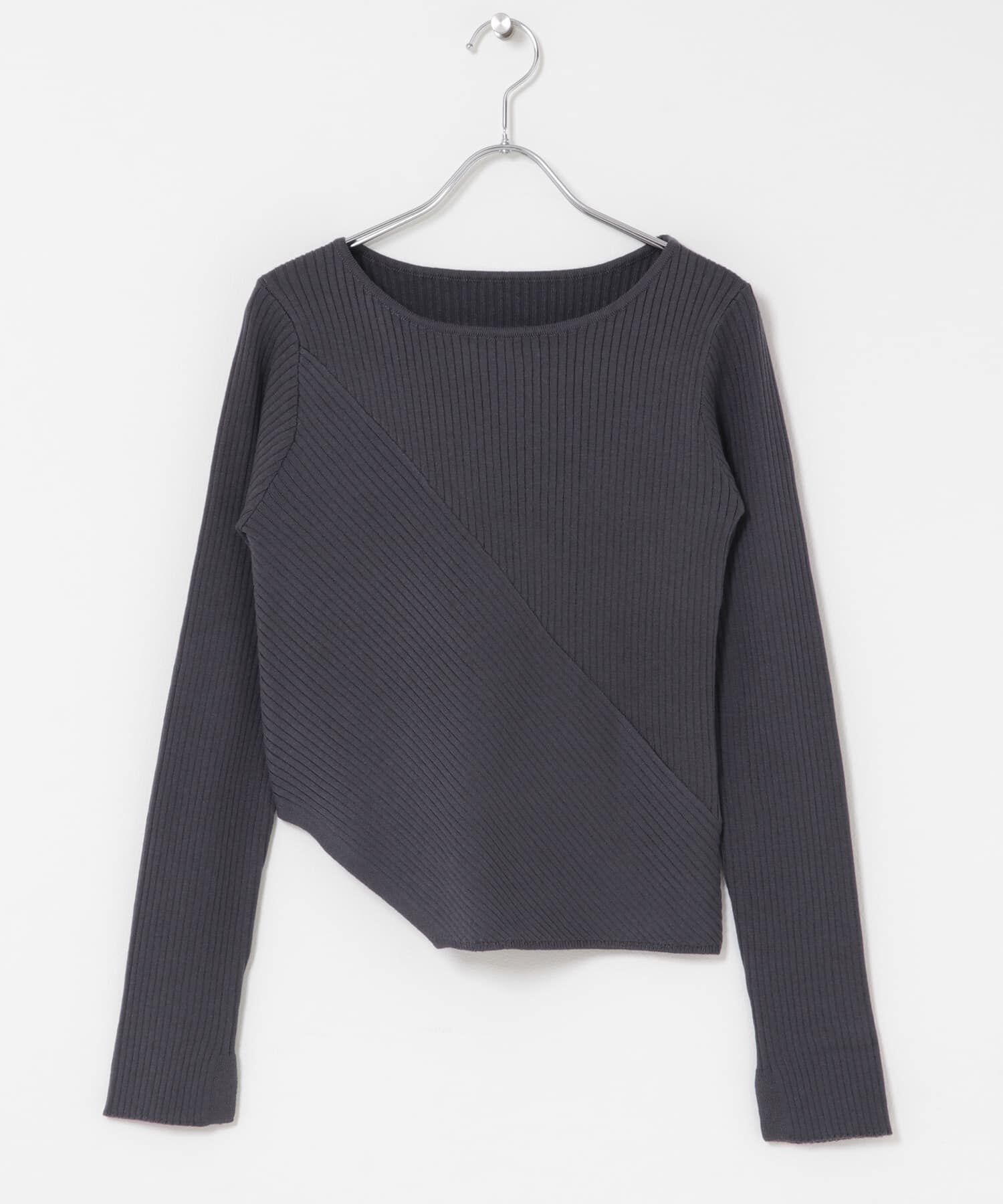 SENSE OF PLACE by URBAN RESEARCH「『洗濯可/防花粉』SKINProofアシメヘムボートネックセーター」|ニット・セーター|