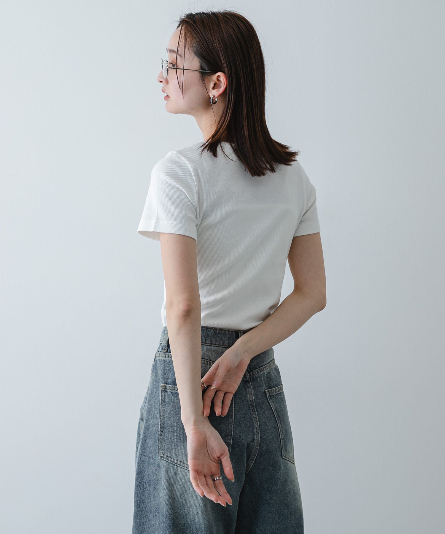 SENSE OF PLACE by URBAN RESEARCH「ラウンドネックリブTシャツ(半袖)」|Tシャツ・カットソー|