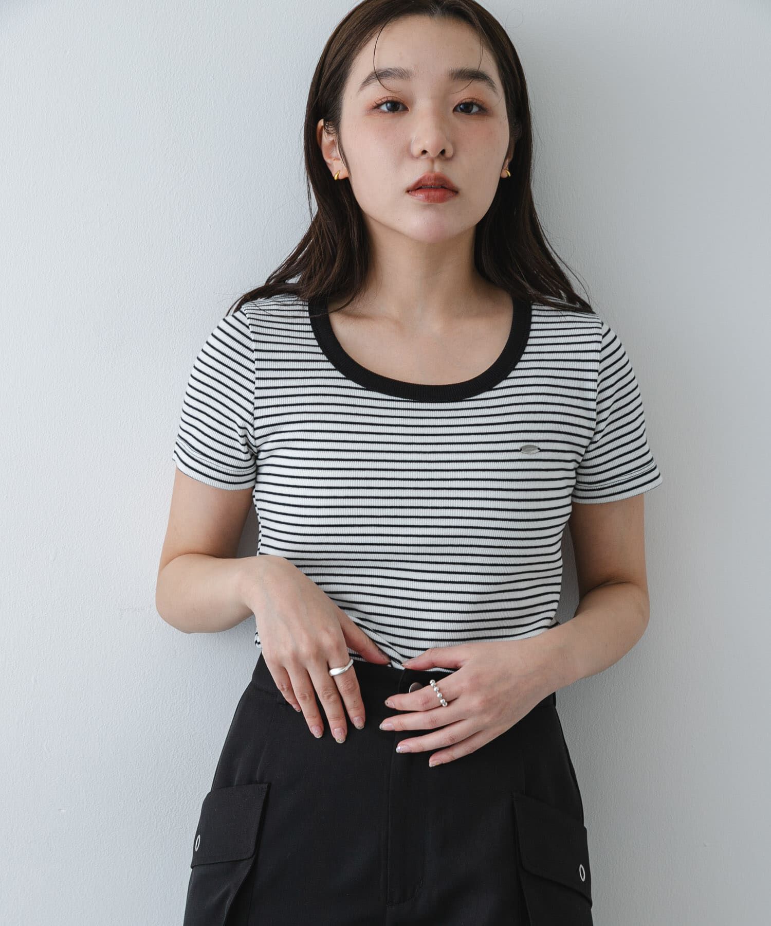 SENSE OF PLACE by URBAN RESEARCH「ラウンドネックリブTシャツ(半袖)」|Tシャツ・カットソー|