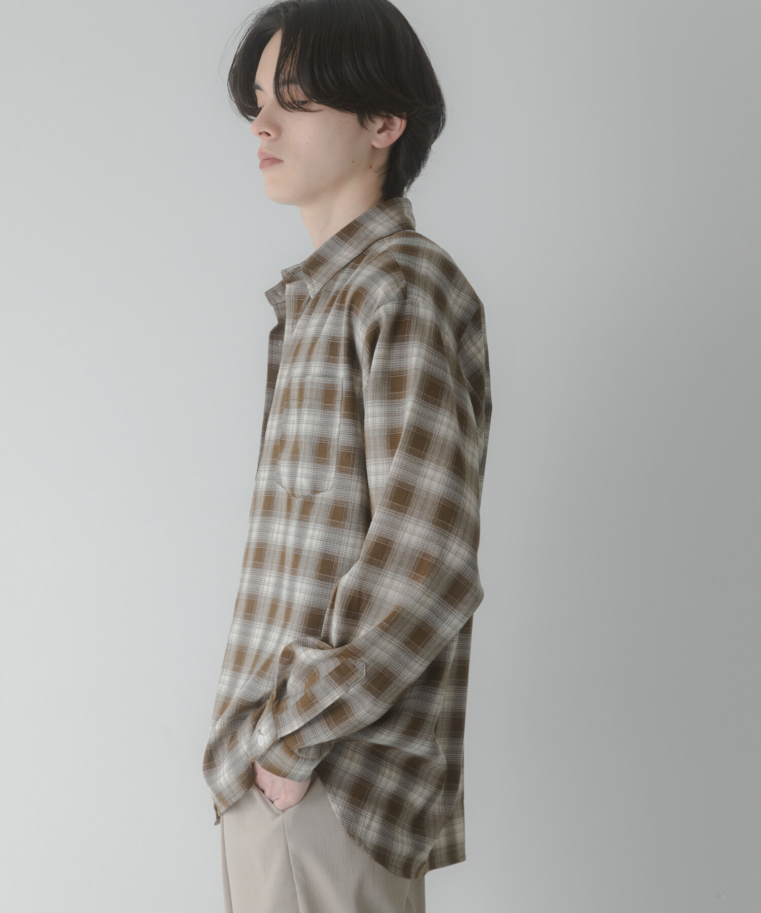 SENSE OF PLACE by URBAN RESEARCH「マドラスチェックロングスリーブシャツ」|シャツ・ブラウス|