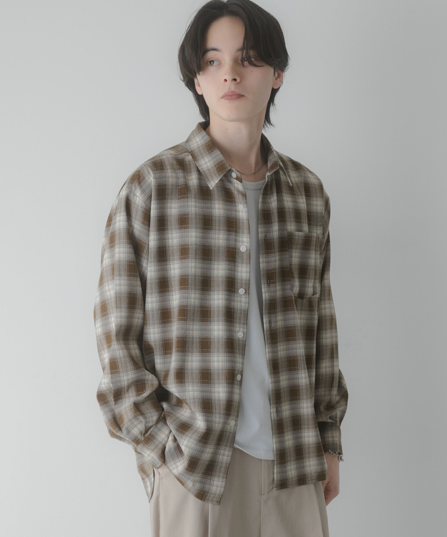 SENSE OF PLACE by URBAN RESEARCH「マドラスチェックロングスリーブシャツ」|シャツ・ブラウス|