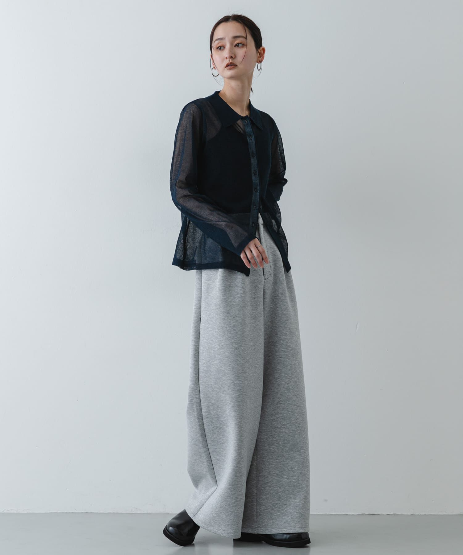 SENSE OF PLACE by URBAN RESEARCH「『洗濯可/接触冷感』シアーニットシャツカーディガン」|ニット・セーター|