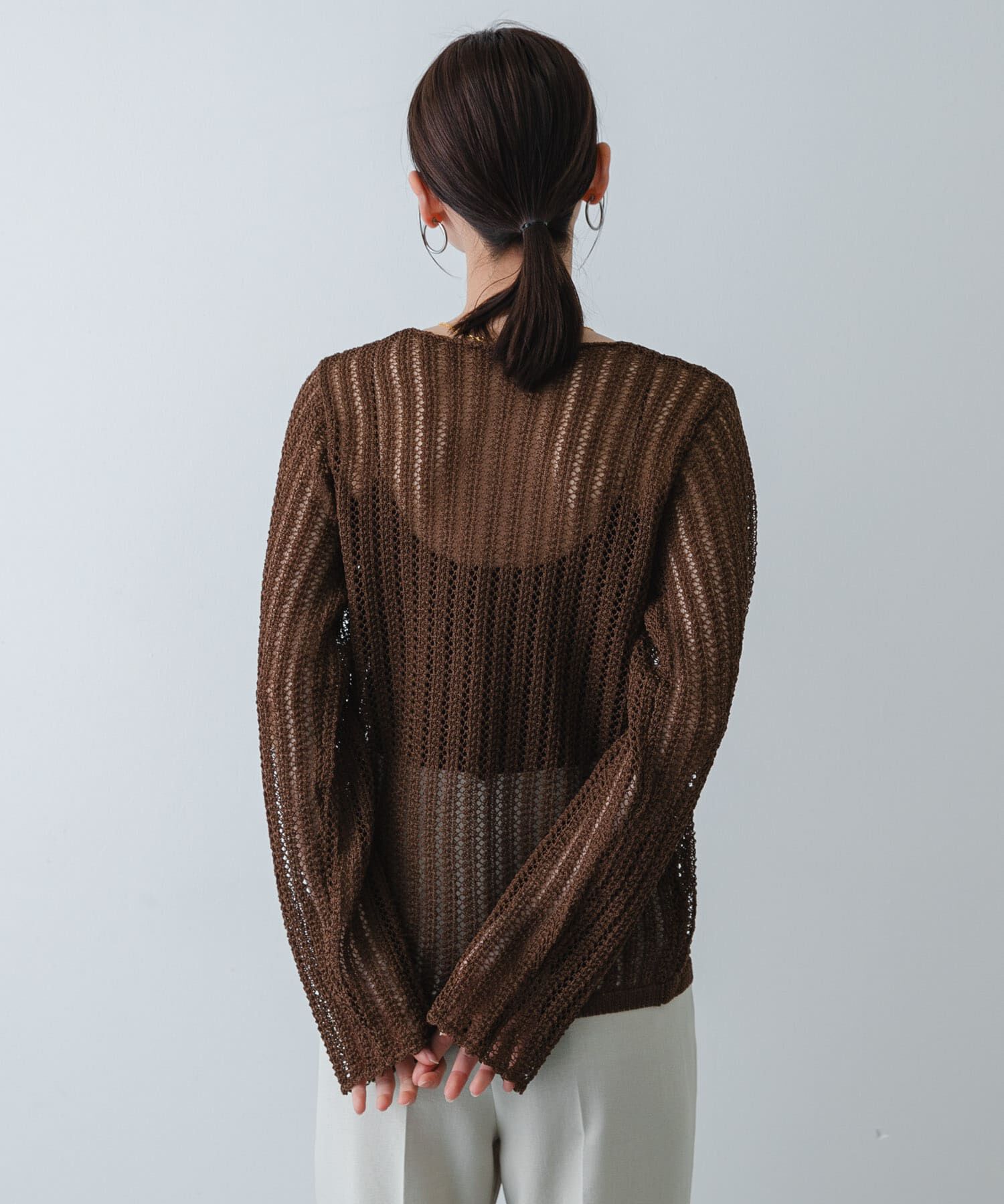 SENSE OF PLACE by URBAN RESEARCH「『洗濯可』スカラップレースアミカーディガン」|カーディガン|