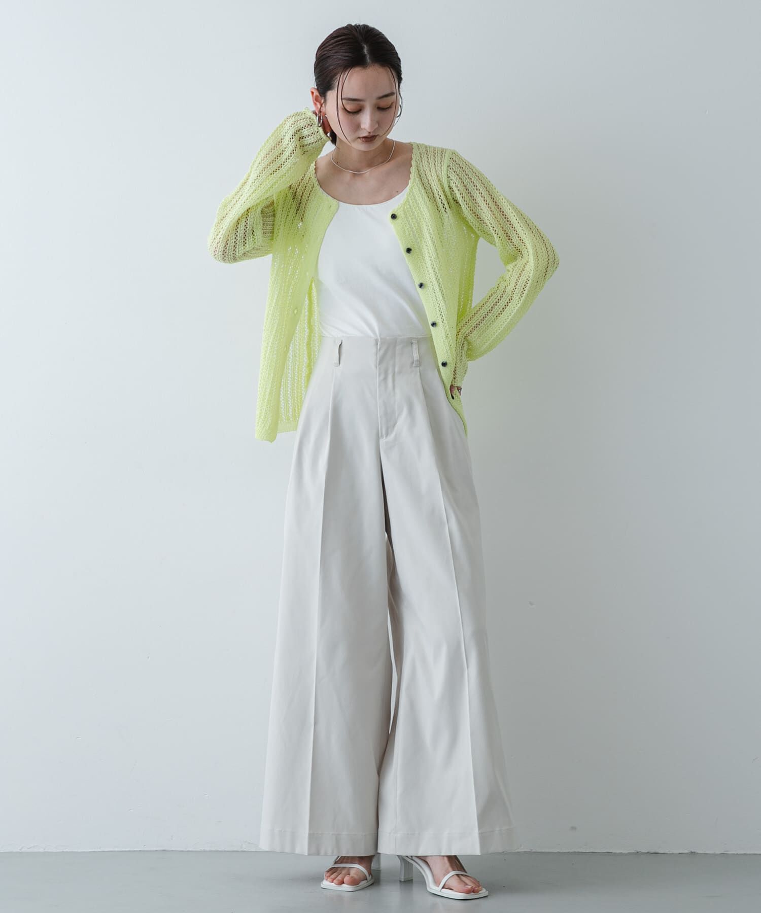 SENSE OF PLACE by URBAN RESEARCH「『洗濯可』スカラップレースアミカーディガン」|カーディガン|