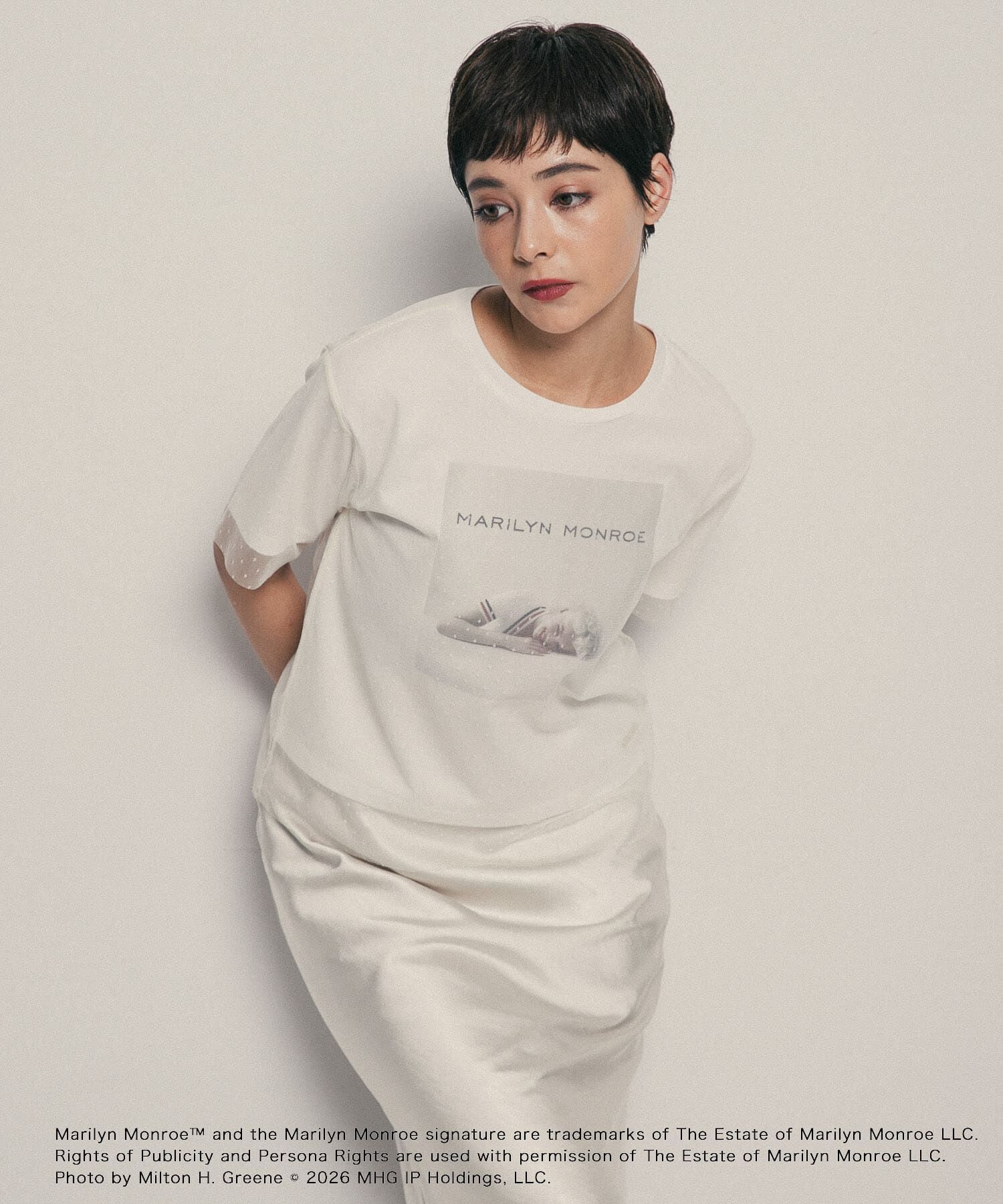SENSE OF PLACE by URBAN RESEARCH「『別注』MARILYNMONROE&times;SENSE OF PLACE　チュールグラフィックTシャツ」|Tシャツ・カットソー|