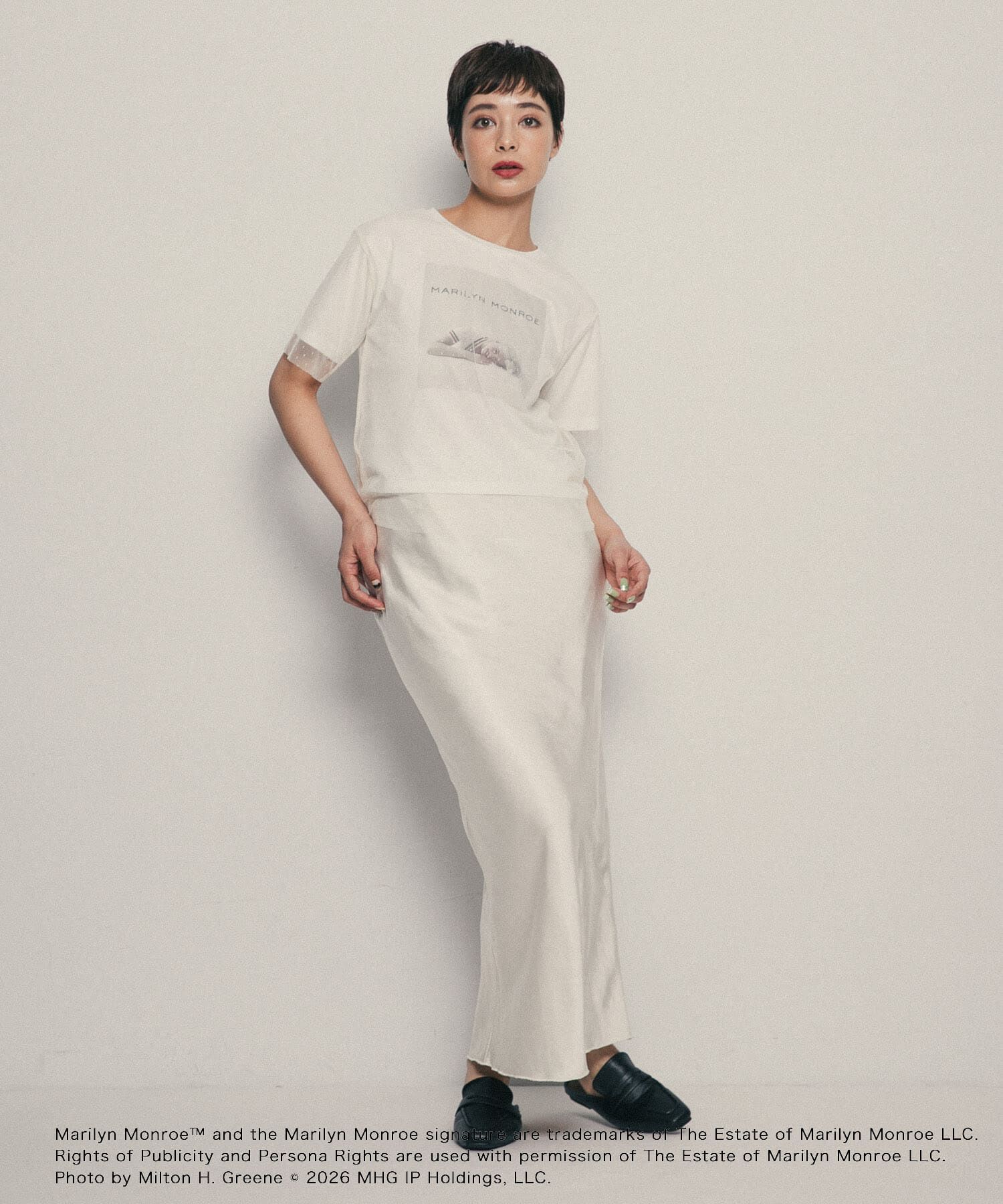 SENSE OF PLACE by URBAN RESEARCH「『別注』MARILYNMONROE&times;SENSE OF PLACE　チュールグラフィックTシャツ」|Tシャツ・カットソー|