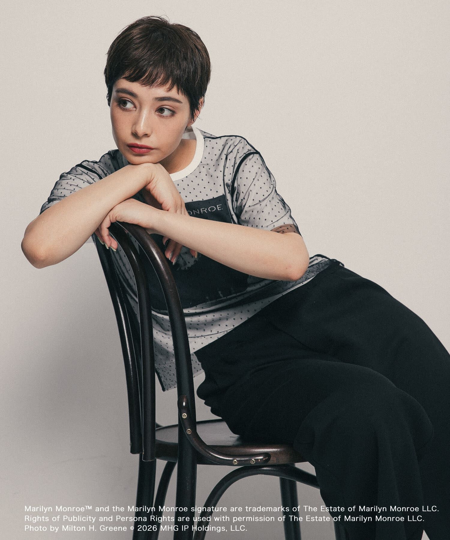 SENSE OF PLACE by URBAN RESEARCH「『別注』MARILYNMONROE&times;SENSE OF PLACE　チュールグラフィックTシャツ」|Tシャツ・カットソー|