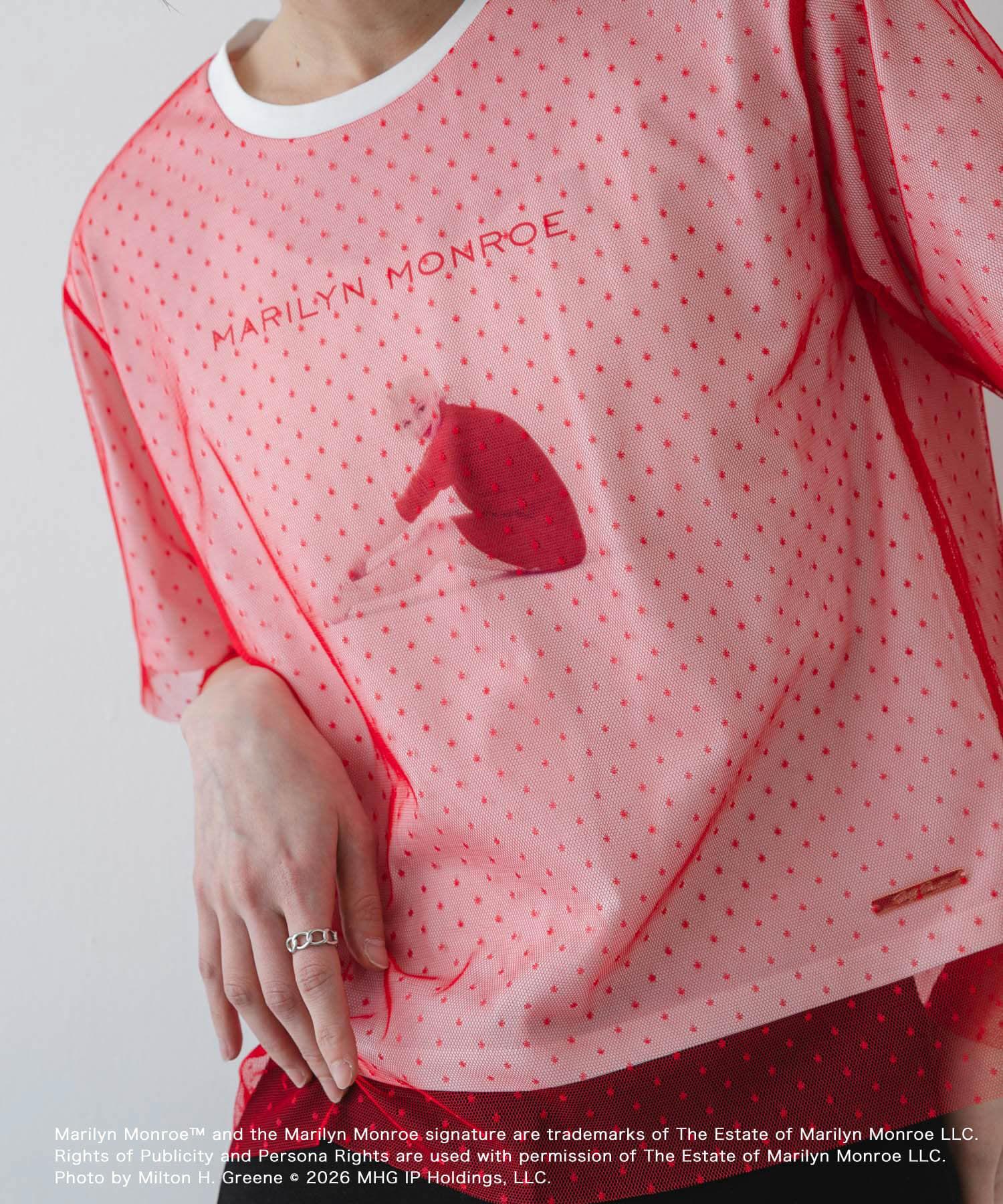 SENSE OF PLACE by URBAN RESEARCH「『別注』MARILYNMONROE&times;SENSE OF PLACE　チュールグラフィックTシャツ」|Tシャツ・カットソー|