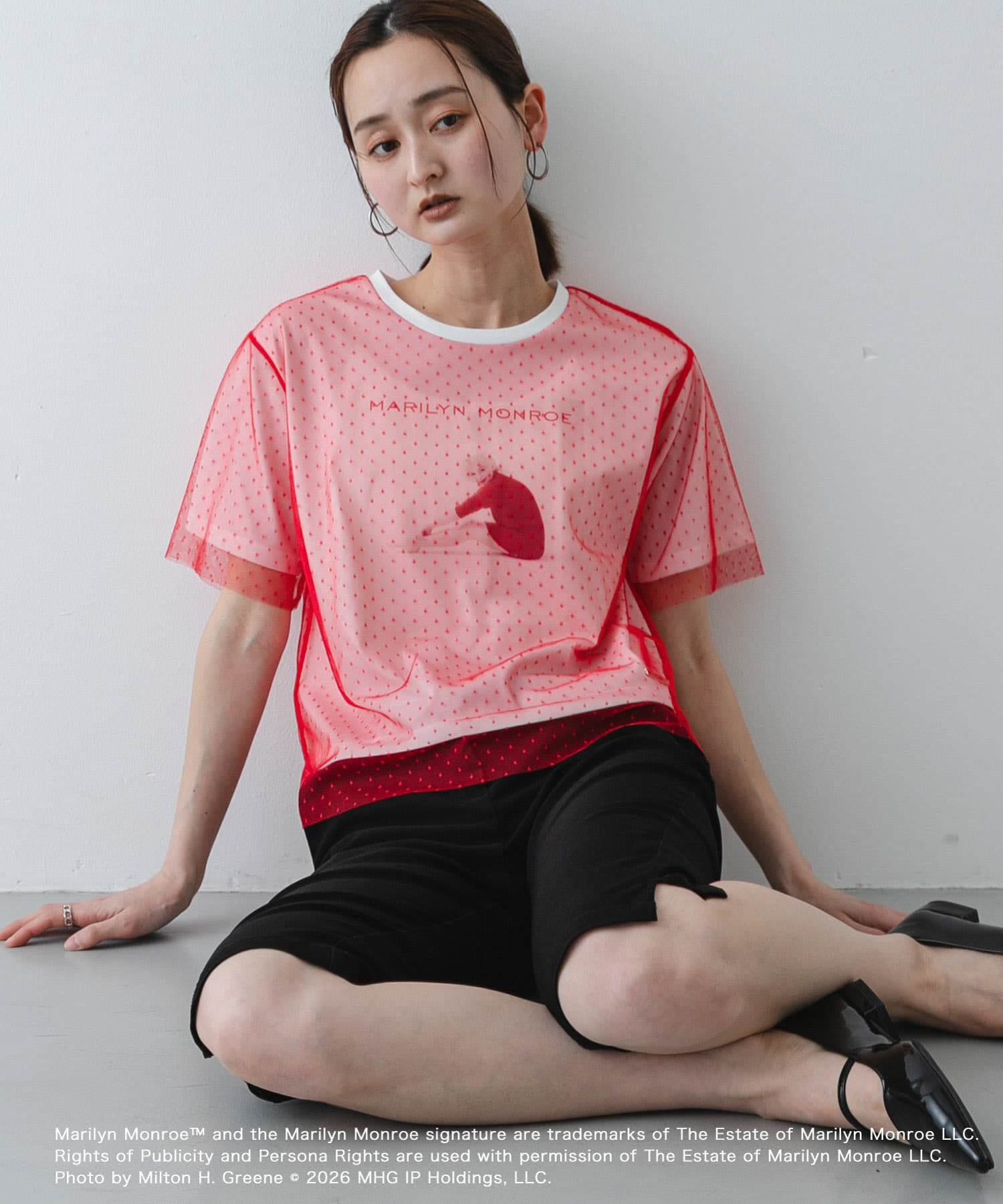 SENSE OF PLACE by URBAN RESEARCH「『別注』MARILYNMONROE&times;SENSE OF PLACE　チュールグラフィックTシャツ」|Tシャツ・カットソー|