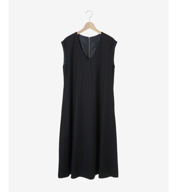 le.coeur blanc「ストライプノースリーブフレアワンピース」|ワンピース|