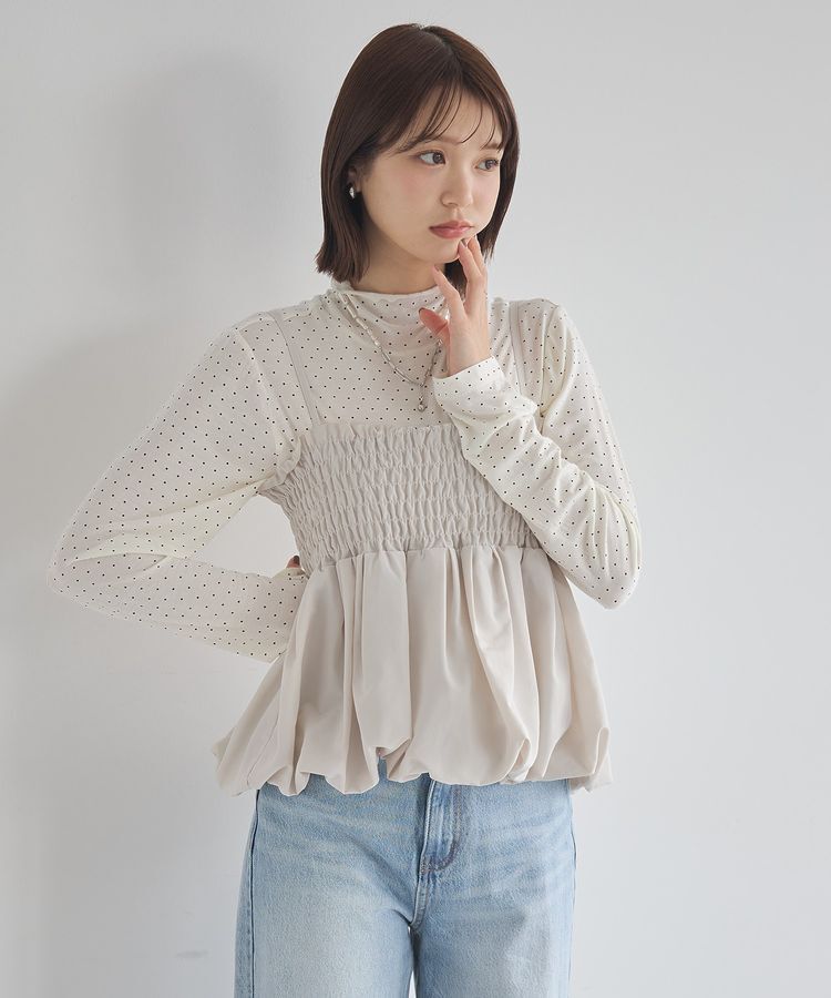 earth music&ecology「あったかフェミニンインナー(シアーハイネック)」|Tシャツ・カットソー|