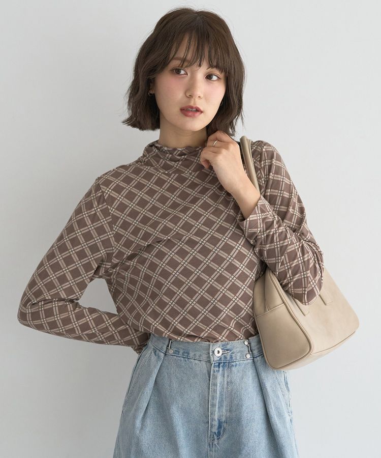 earth music&ecology「あったかフェミニンインナー(シアーハイネック)」|Tシャツ・カットソー|