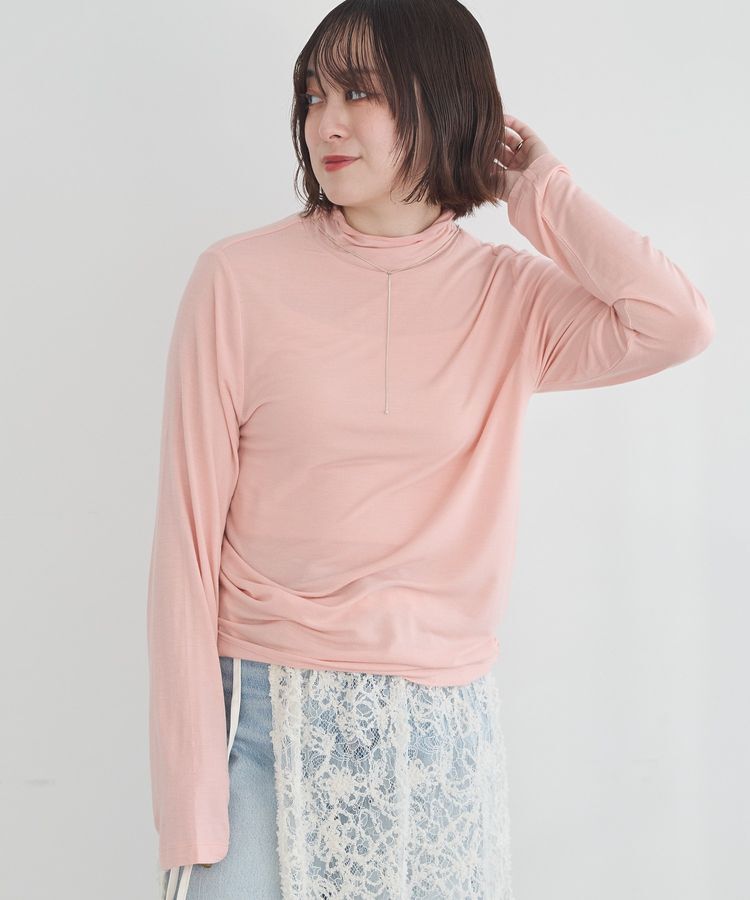 earth music&ecology「あったかフェミニンインナー(シアーハイネック)」|Tシャツ・カットソー|