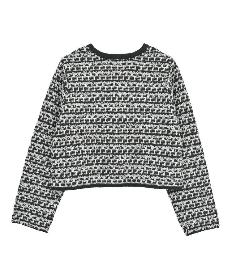 earth music&ecology「ニットツイードジャケット」|カーディガン|