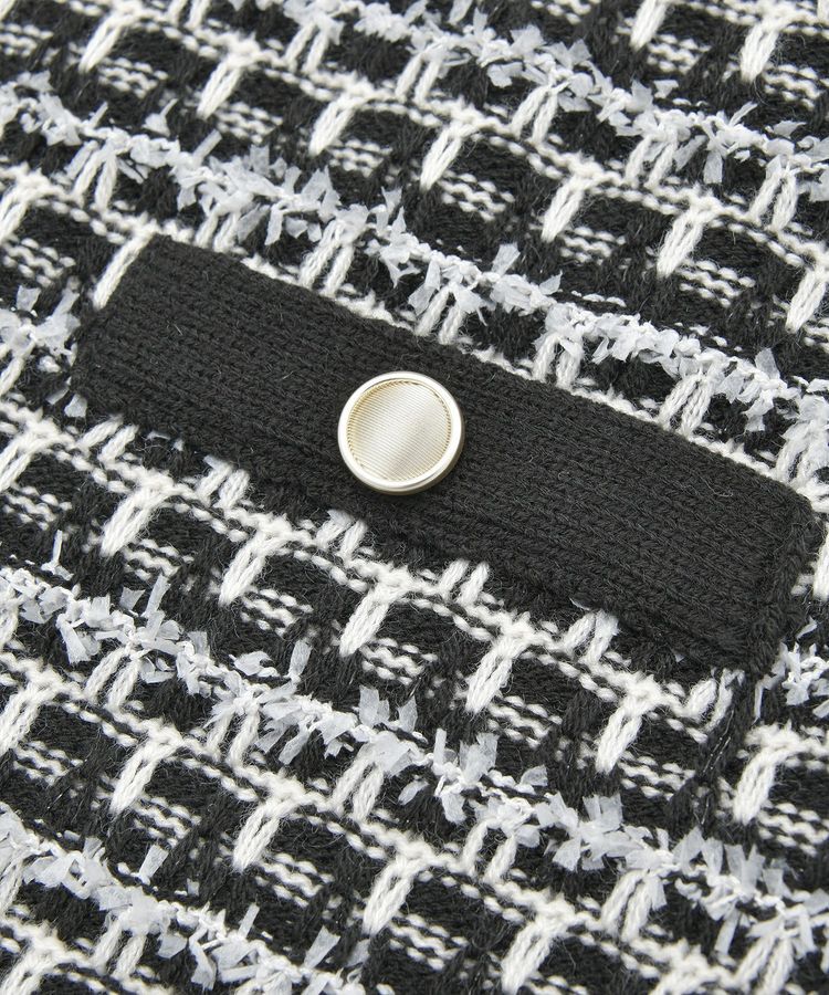 earth music&ecology「ニットツイードジャケット」|カーディガン|