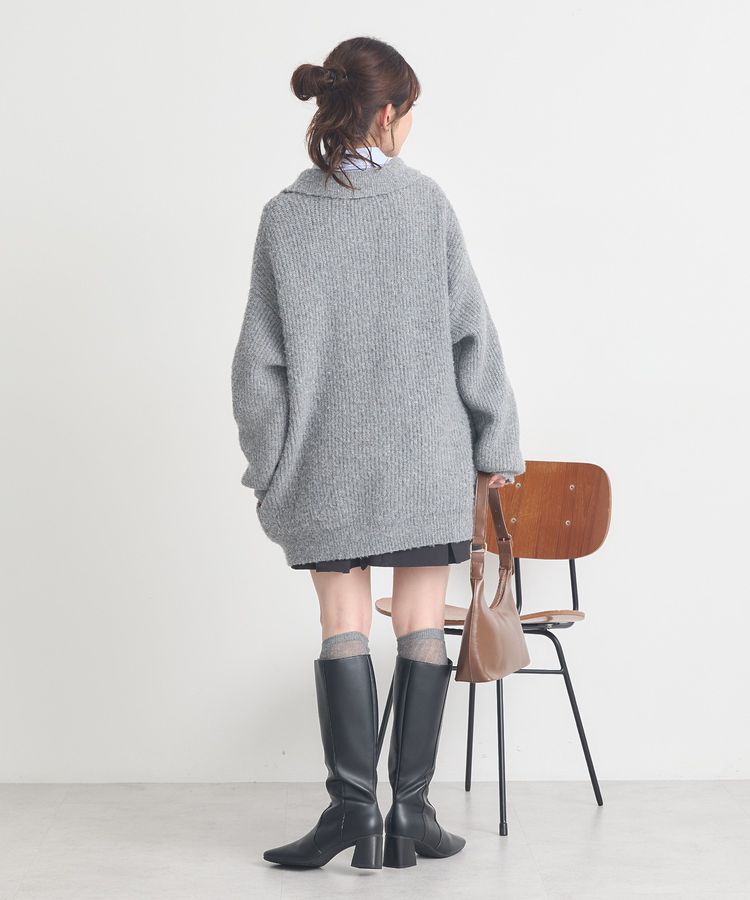 earth music&ecology「襟付きニットアウター」|カーディガン|