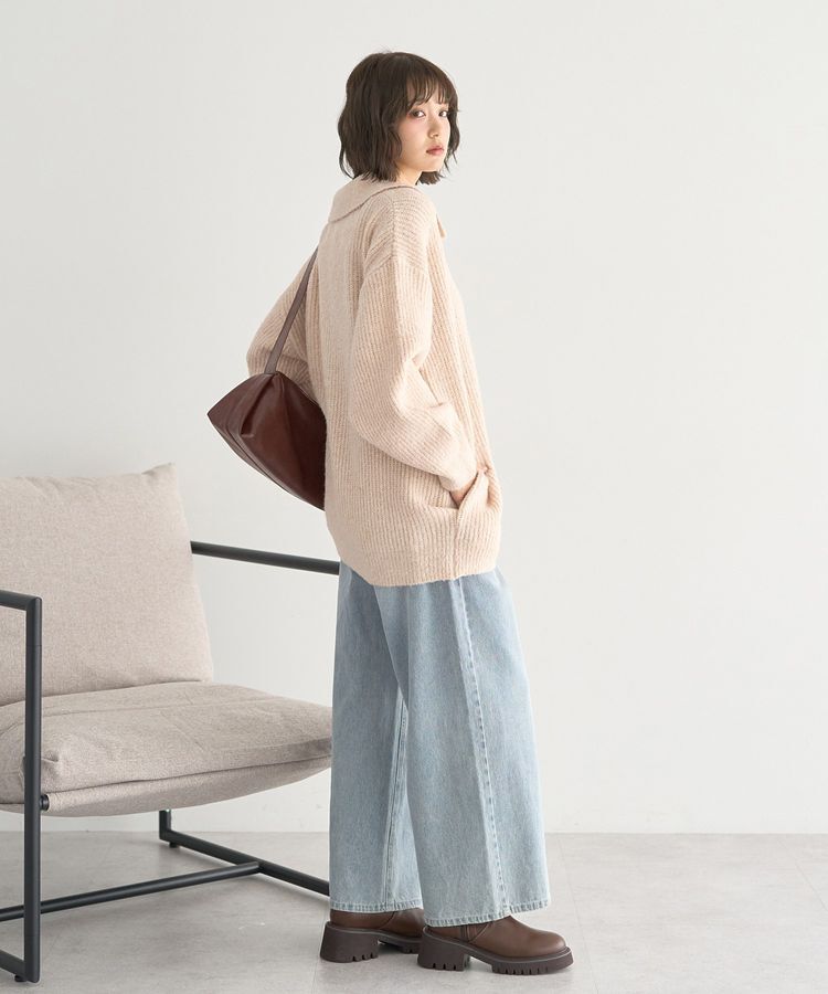 earth music&ecology「襟付きニットアウター」|カーディガン|