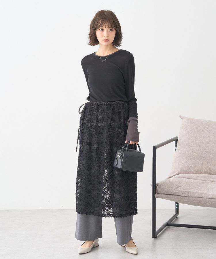 earth music&ecology「モールレースラップスカート」|スカート|