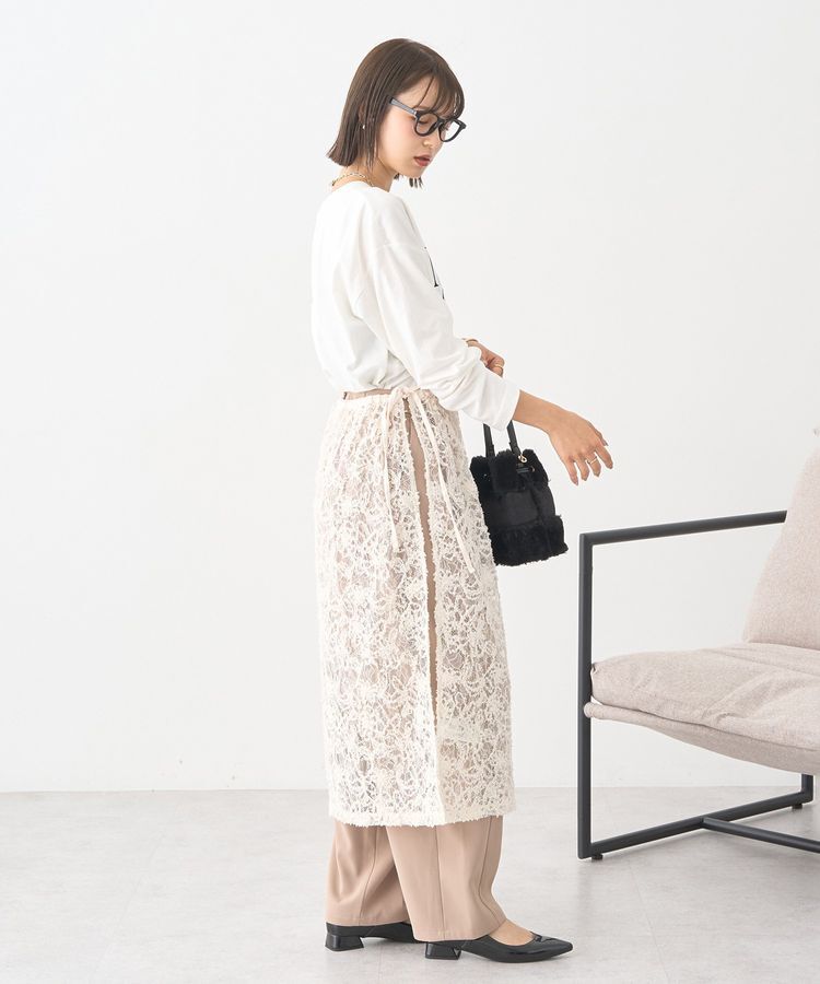 earth music&ecology「モールレースラップスカート」|スカート|