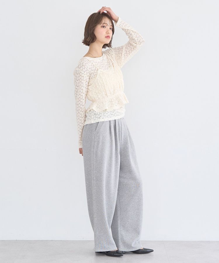 earth music&ecology「レースレイヤード風スウェットパンツ」|その他|