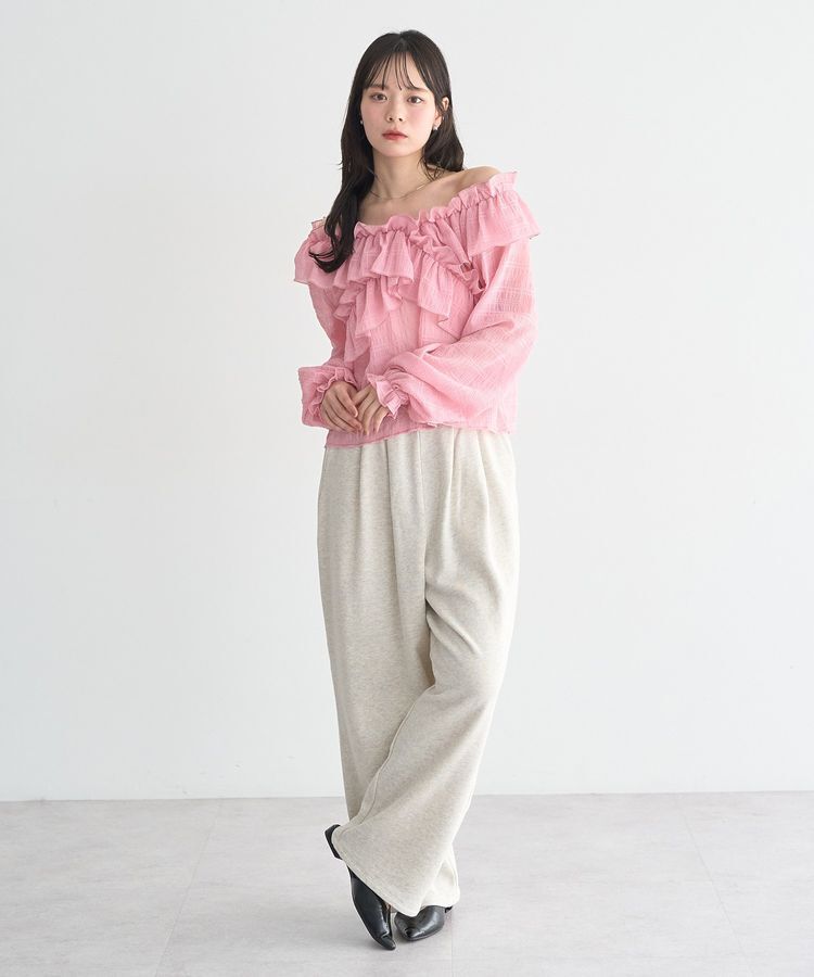 earth music&ecology「レースレイヤード風スウェットパンツ」|その他|