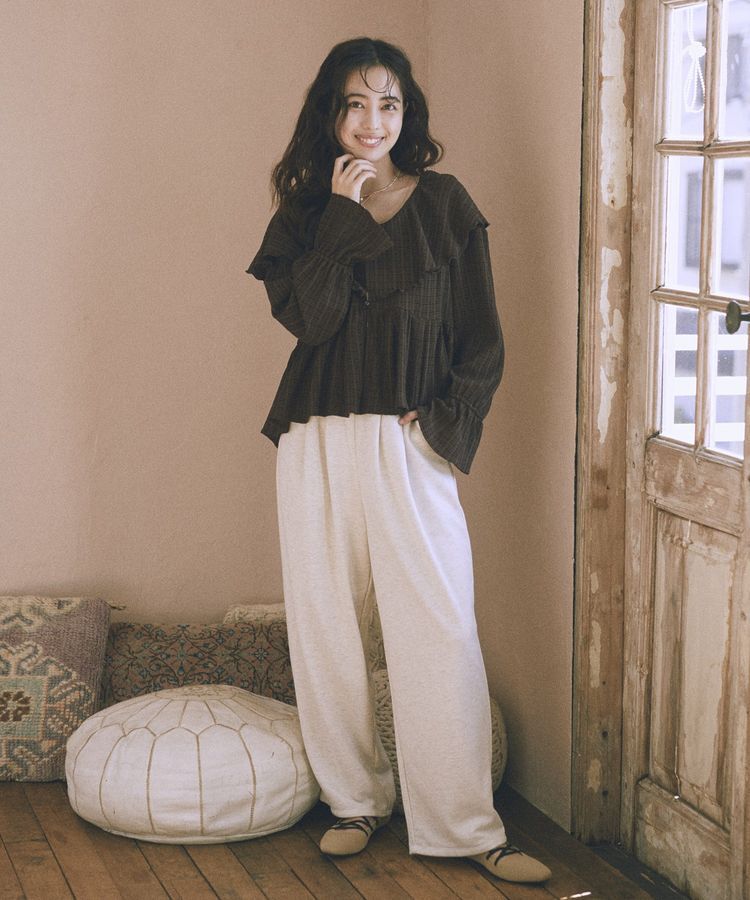 earth music&ecology「レースレイヤード風スウェットパンツ」|その他|