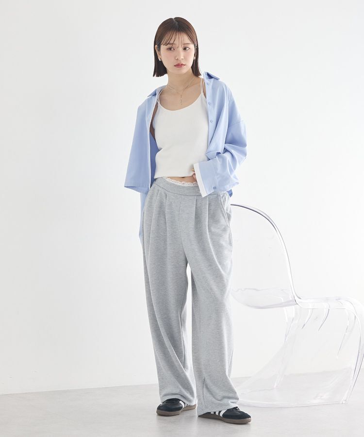 earth music&ecology「レースレイヤード風スウェットパンツ」|その他|