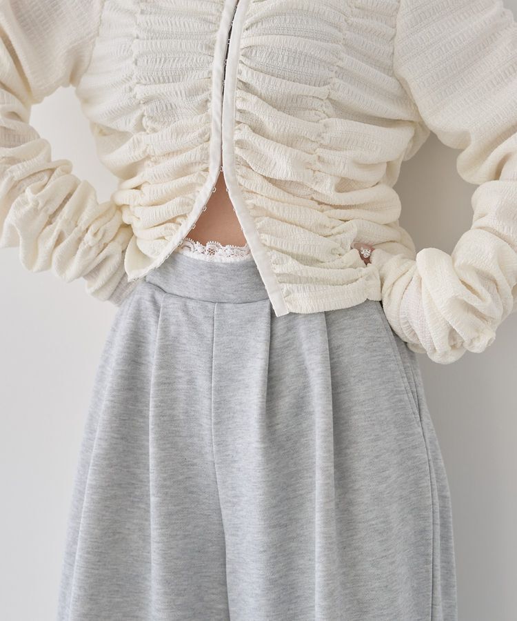 earth music&ecology「レースレイヤード風スウェットパンツ」|その他|Gray Mixture