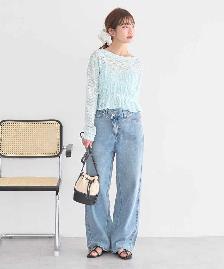 earth music&ecology「SET2点カットレースプルオーバー＋ビスチェ」|Tシャツ・カットソー|