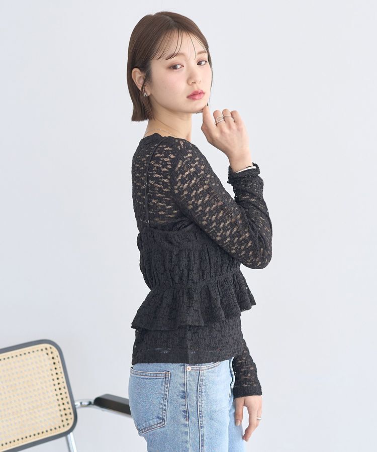 earth music&ecology「SET2点カットレースプルオーバー＋ビスチェ」|Tシャツ・カットソー|