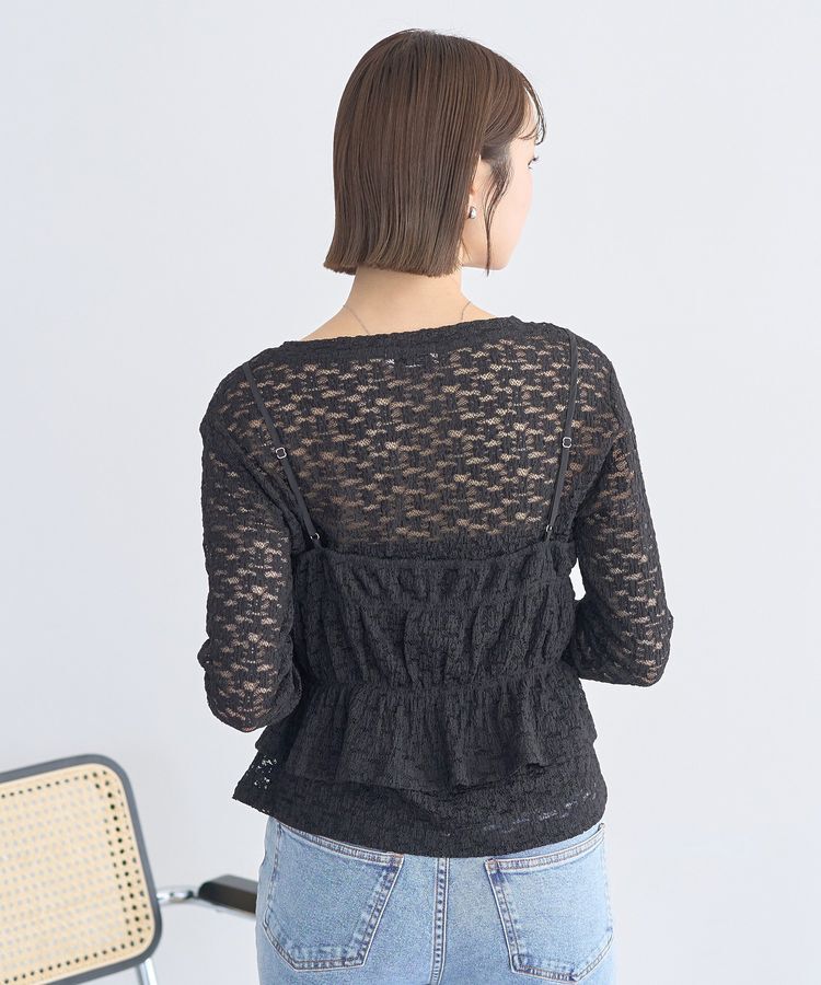 earth music&ecology「SET2点カットレースプルオーバー＋ビスチェ」|Tシャツ・カットソー|