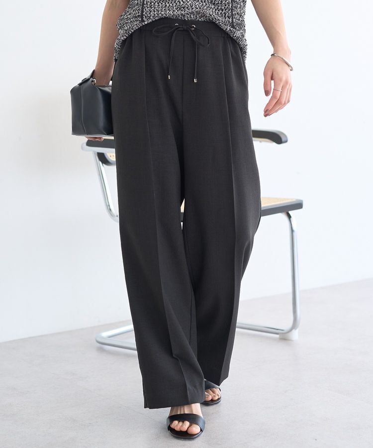 earth music&ecology「【セットアップ対応】リネンライクリラックスパンツ」|その他|Black