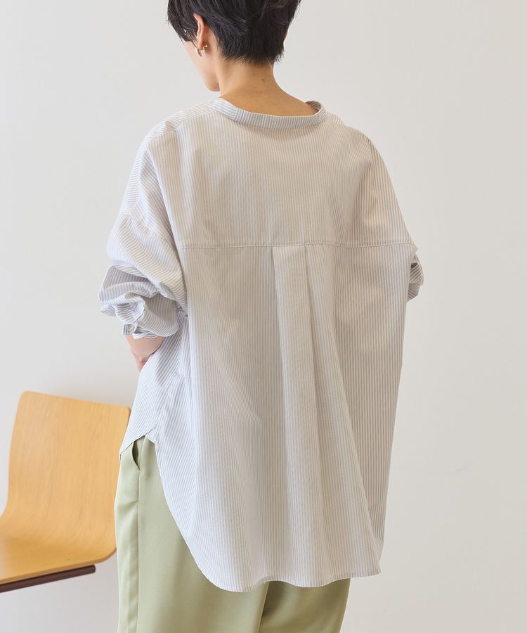 AMERICAN HOLIC「【イージーケア】ストライプVネックシャツ」|シャツ・ブラウス|