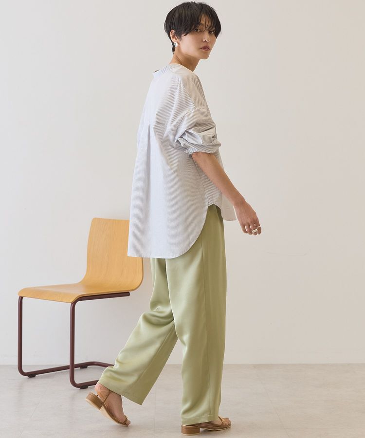 AMERICAN HOLIC「【イージーケア】ストライプVネックシャツ」|シャツ・ブラウス|