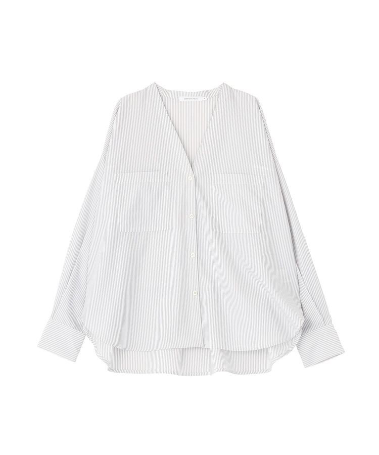 AMERICAN HOLIC「【イージーケア】ストライプVネックシャツ」|シャツ・ブラウス|
