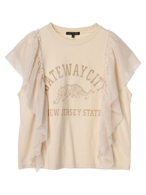 Green Parks「・SUGAR　SPOON　TIGERptラッフルフレンチT」|Tシャツ・カットソー|Ivory