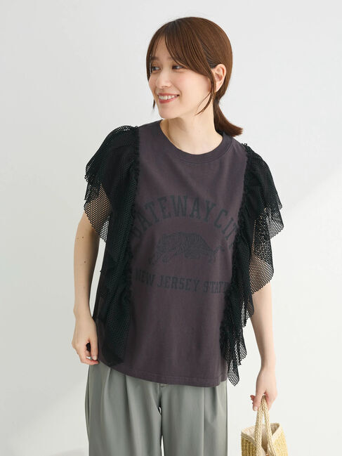 Green Parks「・SUGAR　SPOON　TIGERptラッフルフレンチT」|Tシャツ・カットソー|